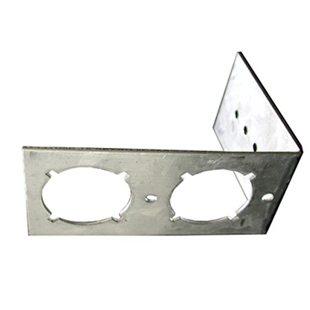 Galvanized L Bracket With 1-3/8 In. Keyed Holes For PEX, Box Of 50